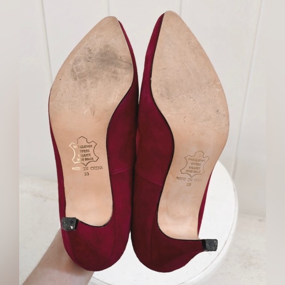 Vintage Jasmin Leather Mesh Booties Magenta Pink Heels Women 6.5 Fairycore - Picture 13 of 13